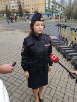 На вопросы СМИ отвечает автоинспектор Софья Матте