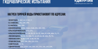 Гидравлические испытания пройдут в центральной части Ижевска - ИА Удмуртия