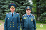 В МЧС Удмуртии прошло торжественное построение, посвящённое Дню Государственного флага Российской Федерации