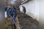 Личный состав и ветераны исправительной колонии №5 приняли участие в общегородском субботнике