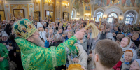 Вербное воскресенье в Михаило-Архангельском кафедральном соборе Ижевска - Ижевская и Удмуртская епархия